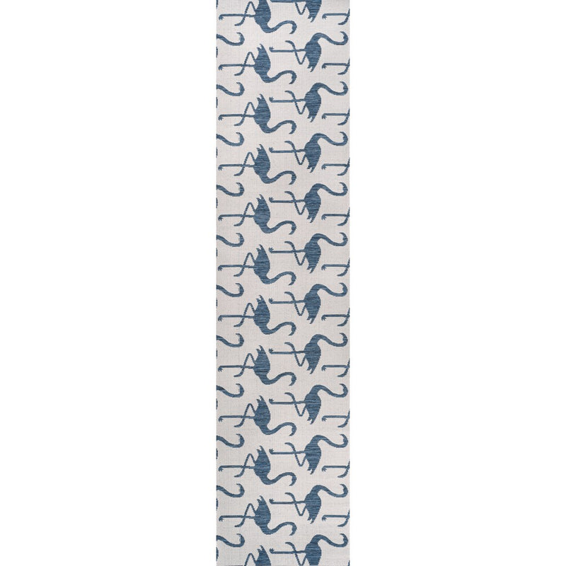 Liana Casual Coastal Flamingos Two-tone Indoor/Outdoor Area Rug