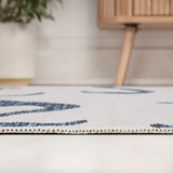 Liana Casual Coastal Flamingos Two-tone Indoor/Outdoor Area Rug