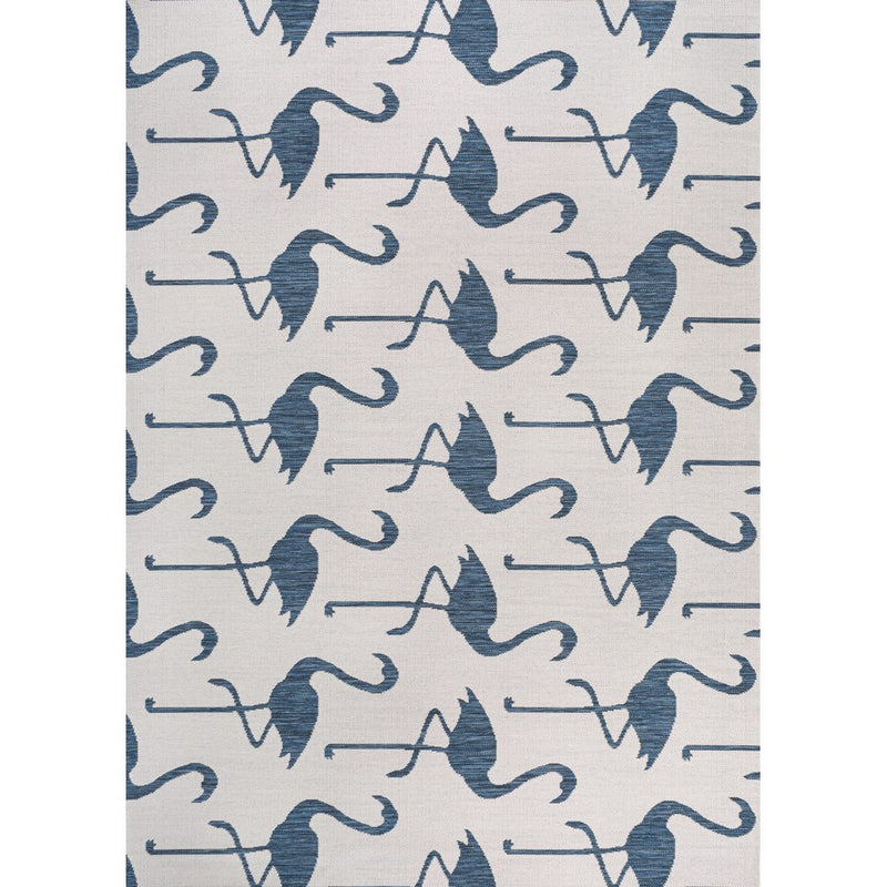Liana Casual Coastal Flamingos Two-tone Indoor/Outdoor Area Rug