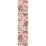 Veronica Classic Beach Stripe And Palm Leaf Indoor/Outdoor Area Rug