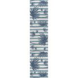 Veronica Classic Beach Stripe And Palm Leaf Indoor/Outdoor Area Rug