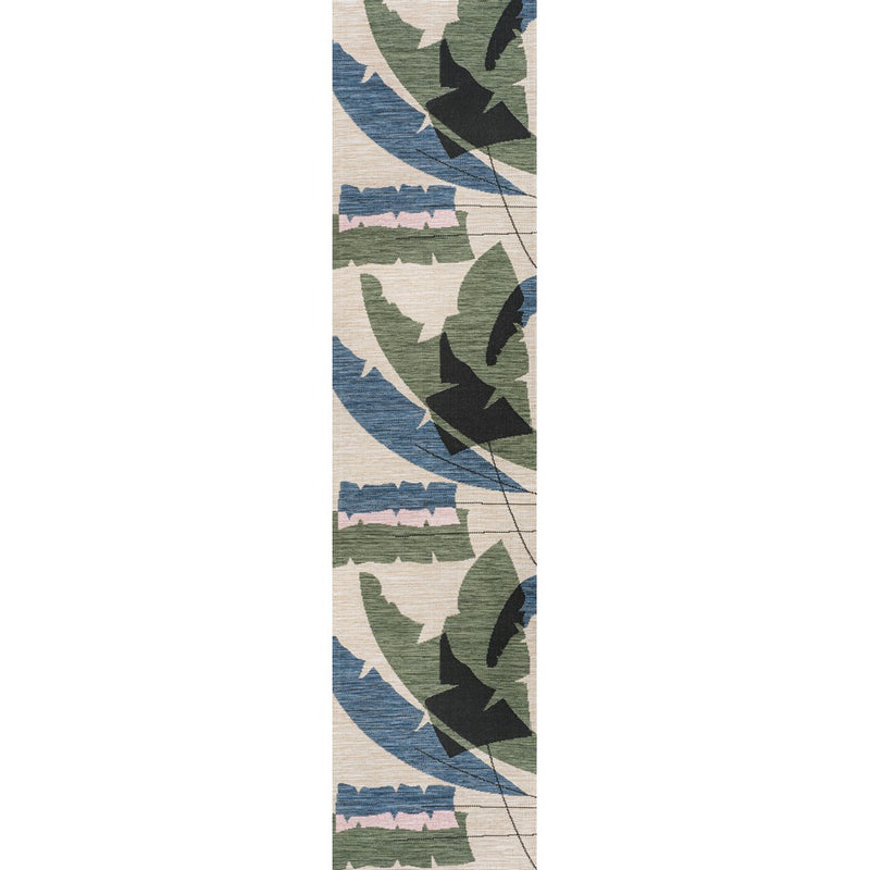 Shelby Coastal Vintage Abstract Palm Leaf Indoor/Outdoor Area Rug