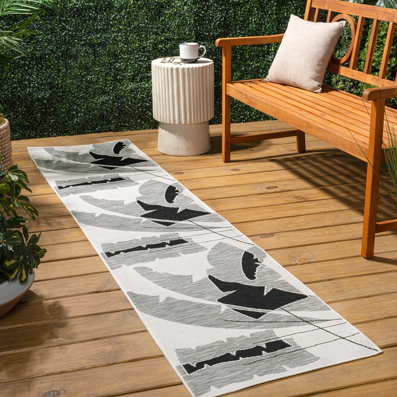 Shelby Coastal Vintage Abstract Palm Leaf Indoor/Outdoor Area Rug