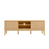 Gennaro 58 in. Farmhouse 3-Storage Sliding Door TV Stand Fits TVs up to 65 in. with Cable Management - JONATHAN Y