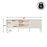 Gennaro 58 in. Farmhouse 3-Storage Sliding Door TV Stand Fits TVs up to 65 in. with Cable Management - JONATHAN Y