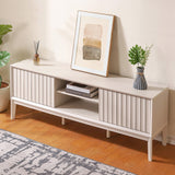 Gennaro 58 in. Farmhouse 3-Storage Sliding Door TV Stand Fits TVs up to 65 in. with Cable Management - JONATHAN Y
