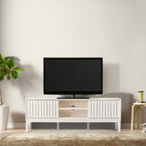 Gennaro 58 in. Farmhouse 3-Storage Sliding Door TV Stand Fits TVs up to 65 in. with Cable Management - JONATHAN Y