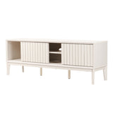Gennaro 58 in. Farmhouse 3-Storage Sliding Door TV Stand Fits TVs up to 65 in. with Cable Management - JONATHAN Y