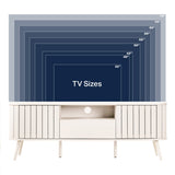 Damien 70 in. Farmhouse Curved TV Stand with Drawer and Storage Doors Fits TVs up to 75 in. with Cable Management