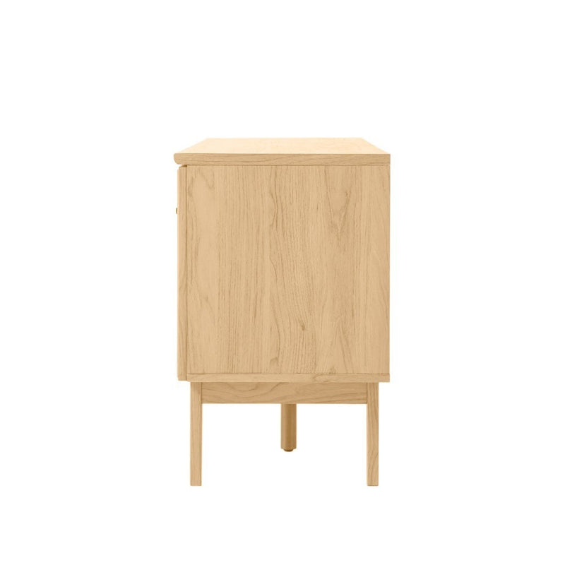 Finley 59 in. Farmhouse Caned TV Stand with Drawer and Storage Doors Fits TVs up to 65 in. with Cable Management - JONATHAN Y