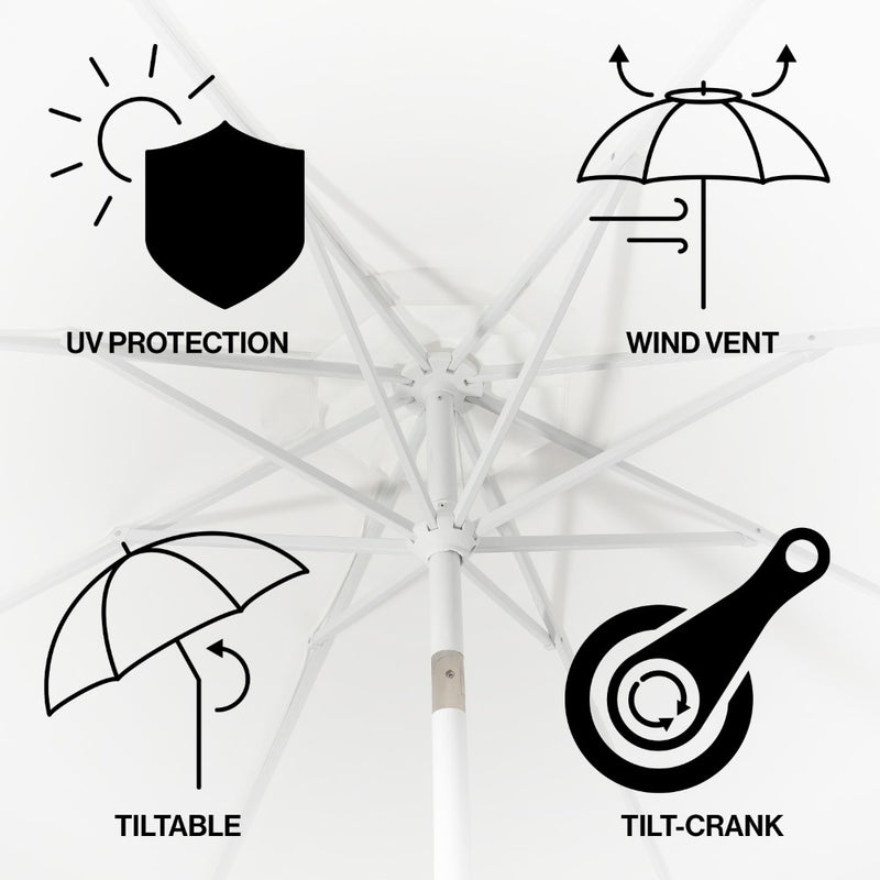 Baiona 9 ft. Classic MidCentury Market Patio Umbrella - JONATHAN Y