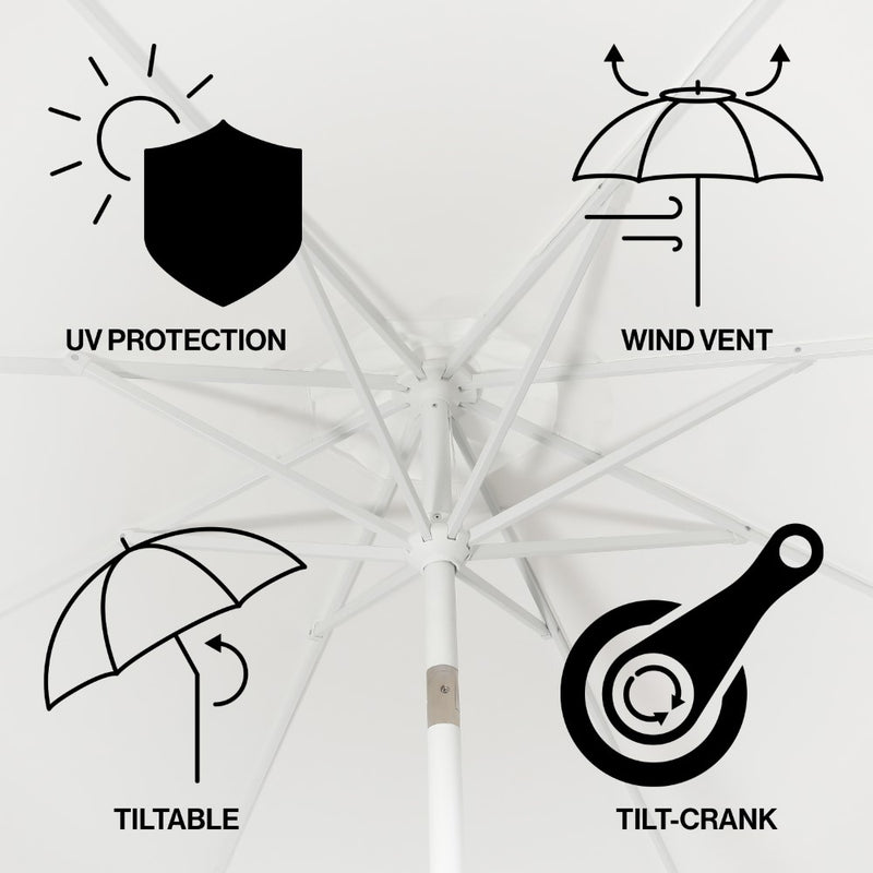 Baiona 9 ft. Classic MidCentury Market Patio Umbrella - JONATHAN Y