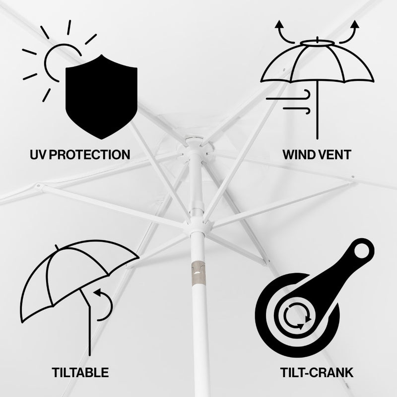 Collins 9 ft. Classic Cottage Tassel Market Patio Umbrella