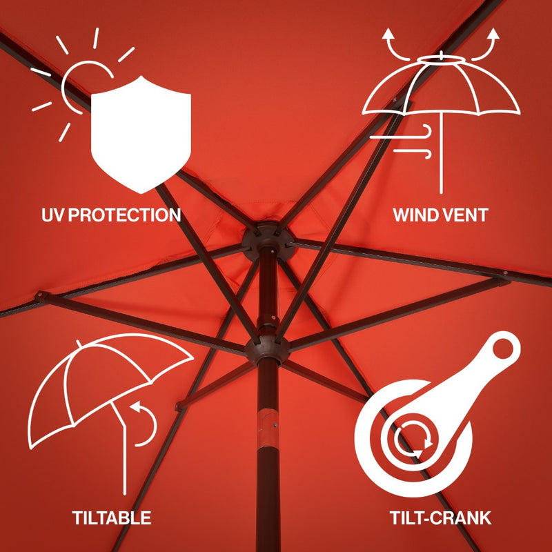 Collins 9 ft. Classic Cottage Tassel Market Patio Umbrella