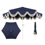 Collins 9 ft. Classic Cottage Tassel Market Patio Umbrella