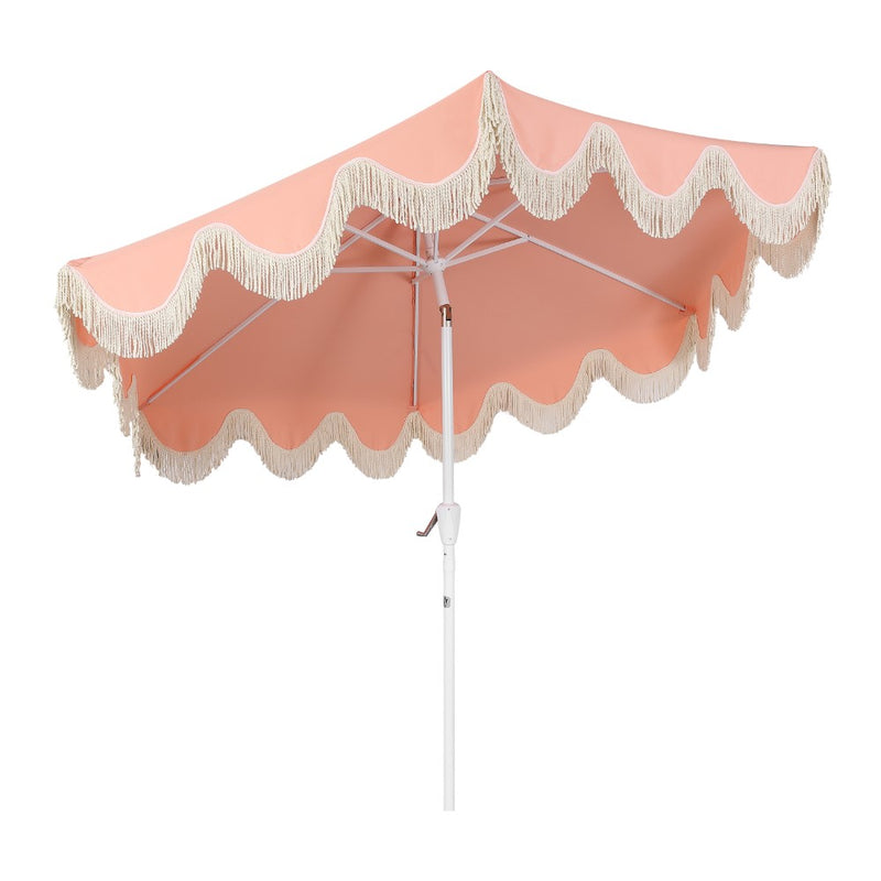 Collins 9 ft. Classic Cottage Tassel Market Patio Umbrella
