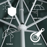 Collins 9 ft. Classic Cottage Tassel Market Patio Umbrella