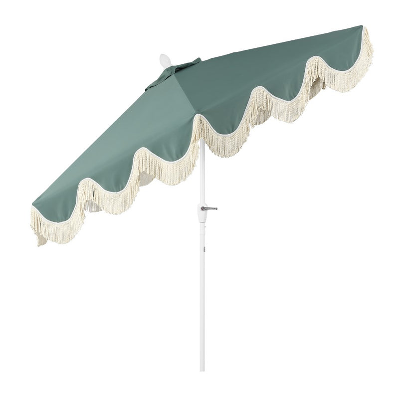 Collins 9 ft. Classic Cottage Tassel Market Patio Umbrella