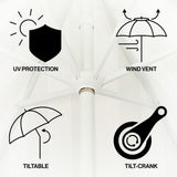 Collins 9 ft. Classic Cottage Tassel Market Patio Umbrella