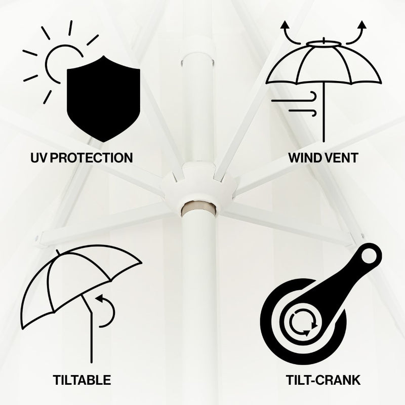 Collins 9 ft. Classic Cottage Tassel Market Patio Umbrella