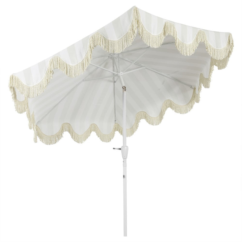 Collins 9 ft. Classic Cottage Tassel Market Patio Umbrella