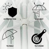 Collins 9 ft. Classic Cottage Tassel Market Patio Umbrella