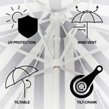 Collins 9 ft. Classic Cottage Tassel Market Patio Umbrella