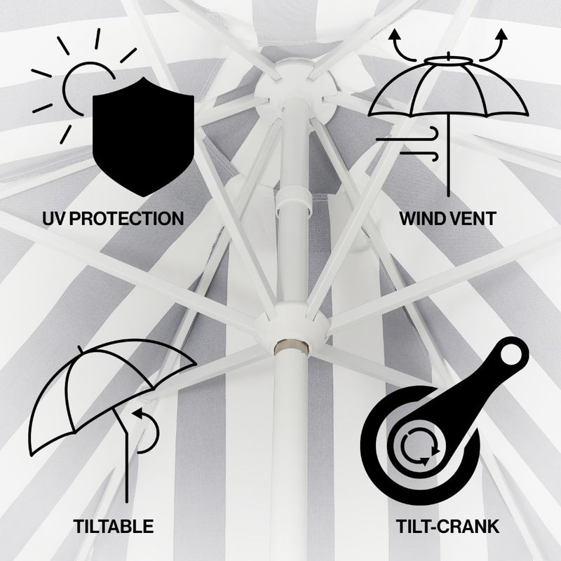 Collins 9 ft. Classic Cottage Tassel Market Patio Umbrella