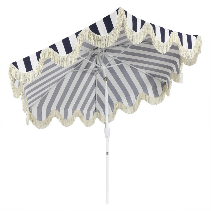 Collins 9 ft. Classic Cottage Tassel Market Patio Umbrella