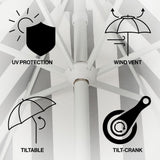 Collins 9 ft. Classic Cottage Tassel Market Patio Umbrella