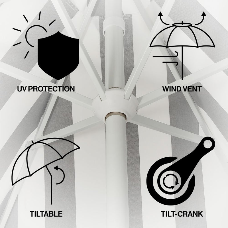 Collins 9 ft. Classic Cottage Tassel Market Patio Umbrella