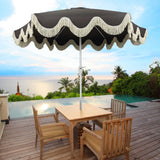 Collins 9 ft. Classic Cottage Tassel Market Patio Umbrella
