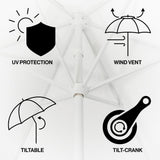 Collins 9 ft. Classic Cottage Tassel Market Patio Umbrella
