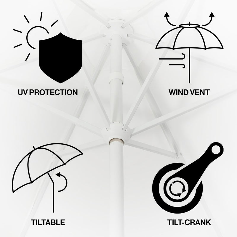 Collins 9 ft. Classic Cottage Tassel Market Patio Umbrella