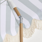 Mariner 6.5 ft. Classic Cottage Fringe Tassel Market Beach Umbrella