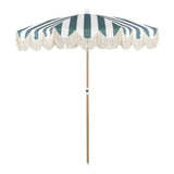 Mariner 6.5 ft. Classic Cottage Fringe Tassel Market Beach Umbrella