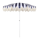 Mariner 6.5 ft. Classic Cottage Fringe Tassel Market Beach Umbrella
