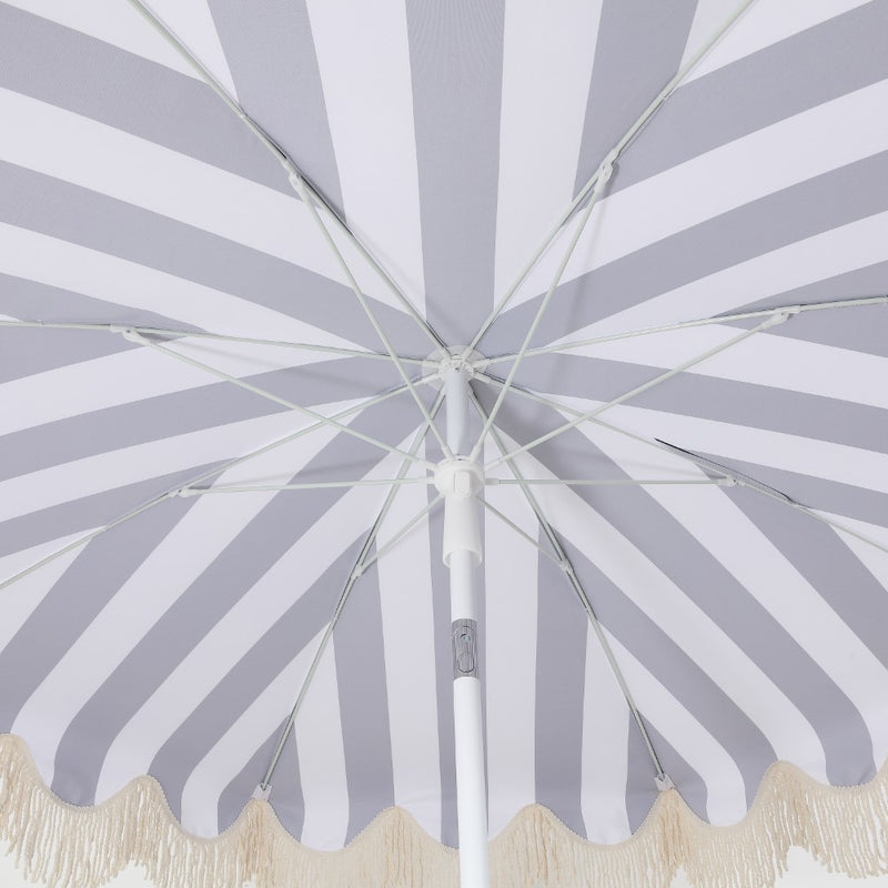 Mariner 6.5 ft. Classic Cottage Fringe Tassel Market Beach Umbrella