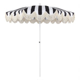 Mariner 6.5 ft. Classic Cottage Fringe Tassel Market Beach Umbrella