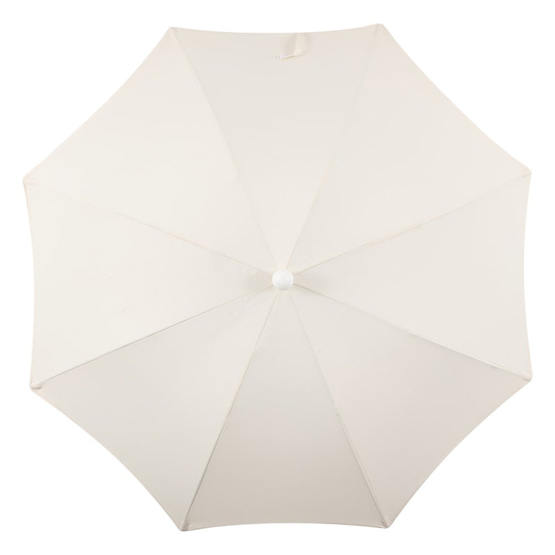 Horizon 6.5 ft. Classic MidCentury Scalloped Fringe Market Beach Umbrella
