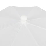 Horizon 6.5 ft. Classic MidCentury Scalloped Fringe Market Beach Umbrella