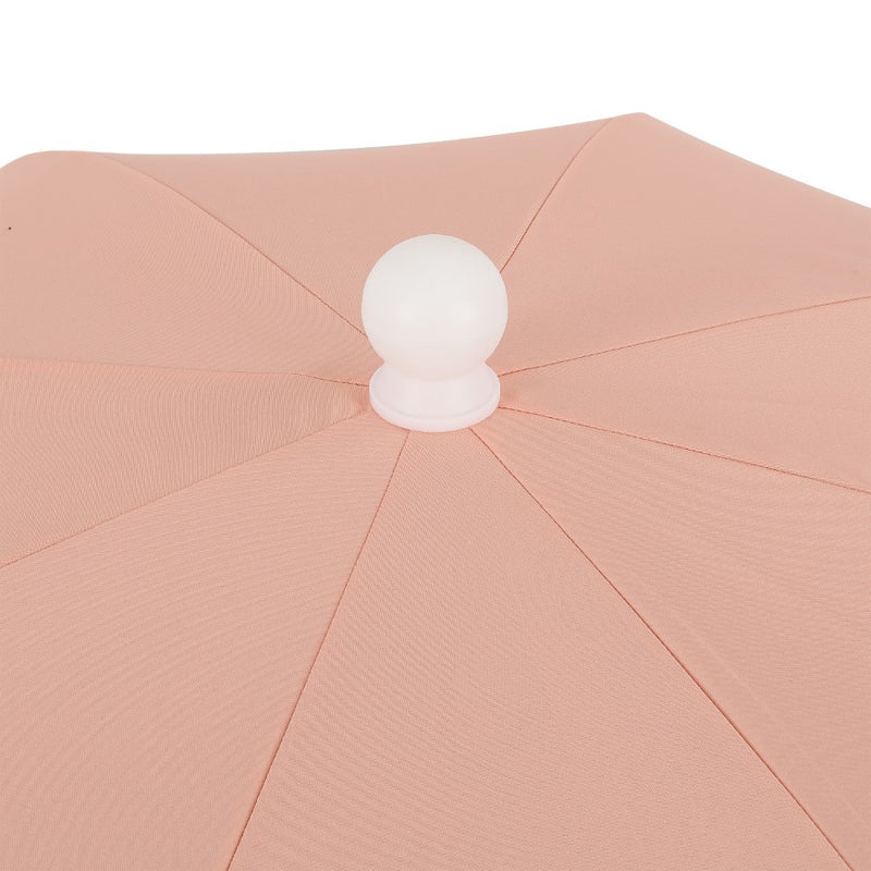 Horizon 6.5 ft. Classic MidCentury Scalloped Fringe Market Beach Umbrella