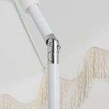 Mariner 6.5 ft. Classic Cottage Fringe Tassel Market Beach Umbrella