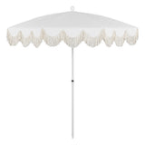 Mariner 6.5 ft. Classic Cottage Fringe Tassel Market Beach Umbrella