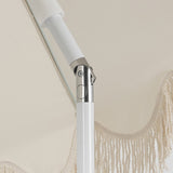 Mariner 6.5 ft. Classic Cottage Fringe Tassel Market Beach Umbrella