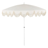 Mariner 6.5 ft. Classic Cottage Fringe Tassel Market Beach Umbrella