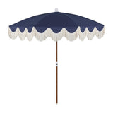 Mariner 6.5 ft. Classic Cottage Fringe Tassel Market Beach Umbrella
