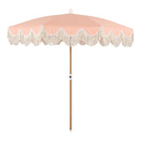 Mariner 6.5 ft. Classic Cottage Fringe Tassel Market Beach Umbrella