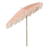 Mariner 6.5 ft. Classic Cottage Fringe Tassel Market Beach Umbrella