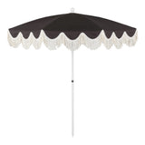 Mariner 6.5 ft. Classic Cottage Fringe Tassel Market Beach Umbrella